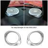 2x Car A-Pillar Speaker Cover Trim Ring For Jeep Wrangler JK JKU 2015-17 Silver