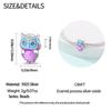 Genuine Copper Charm Luxurious Purple Owl Animal Bead Fits Bracelets DoItYourself Women Crafting Delicate Gifts Jewellery