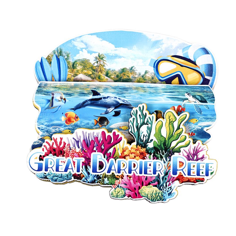 3D Wooden Magnetic Fridge Magnet City Landmark Souvenir Travel Memory Gift Set