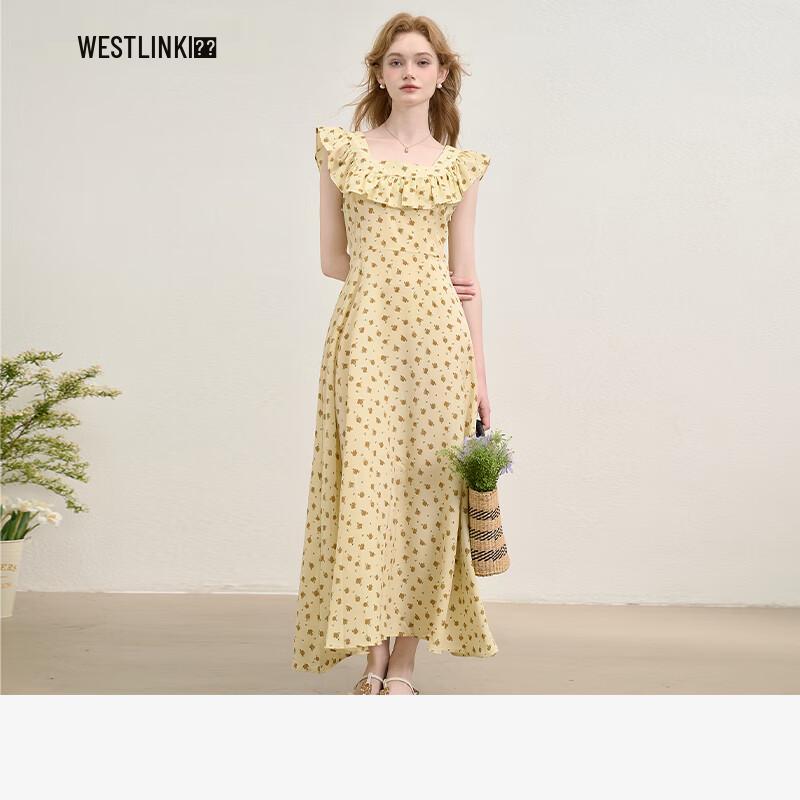 

Westwood 2025 Summer Floral Ruffled Strap Dress M