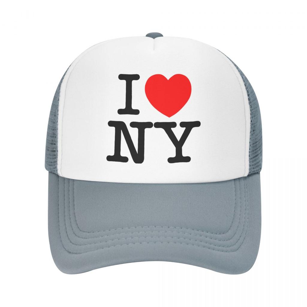 I Love NY New York Unisex-Kappe, lässig, einfarbig, Baseballkappe, verstellbare Snapback-Trucker-Hüte für Damen, Unisex