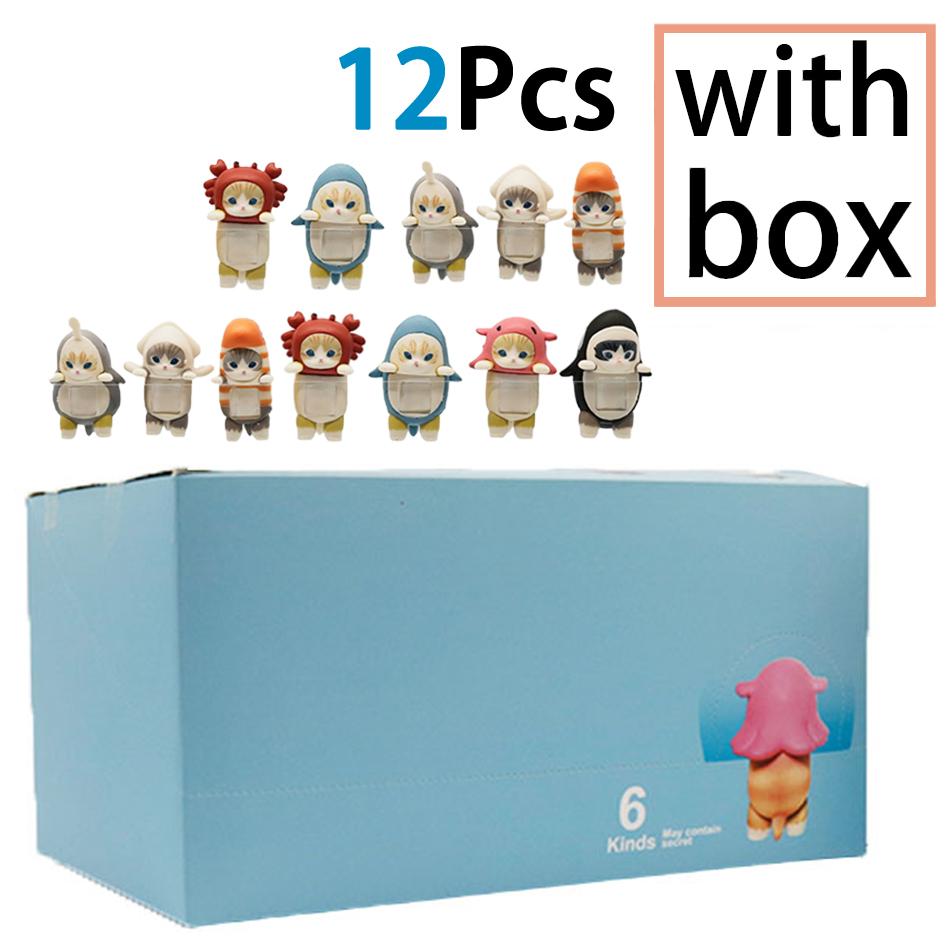 Neue Mofusand Blind Box Hippers Mini-Figur Haifischkatze Action-Figur Spielzeug für Fans Kinder Weihnachtsgeschenk
