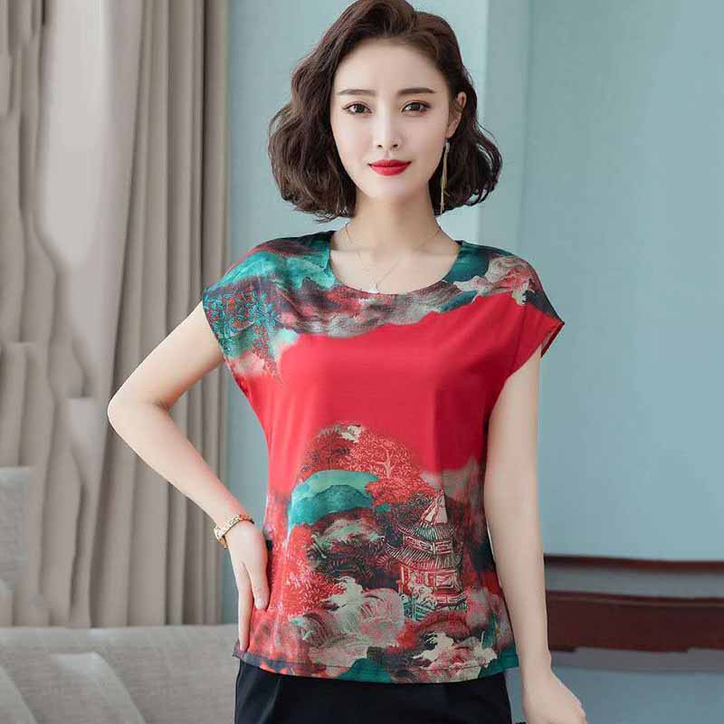 Buy Ice Silk Blouse Women's Short 