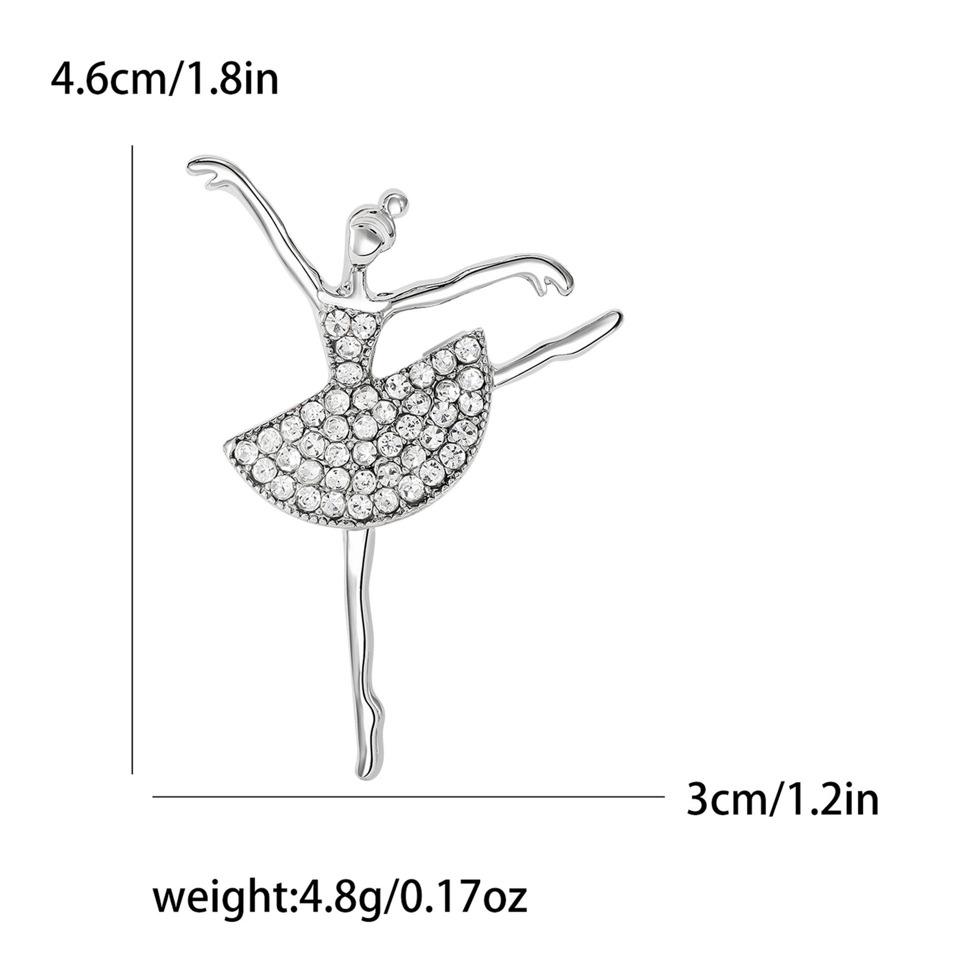 Модная элегантная брошь «Танцующая девушка» для женщин, брошь со стразами, аксессуары для женской одежды