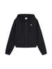 Polhaem Women'S) Cool Terry Crop Embroidered Zip-Up Hoodie_Phf2Tc2210