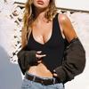 European Spring/Summer 2026 Sexy Slim Fit Sleeveless V-Neck Tank Top for Women
