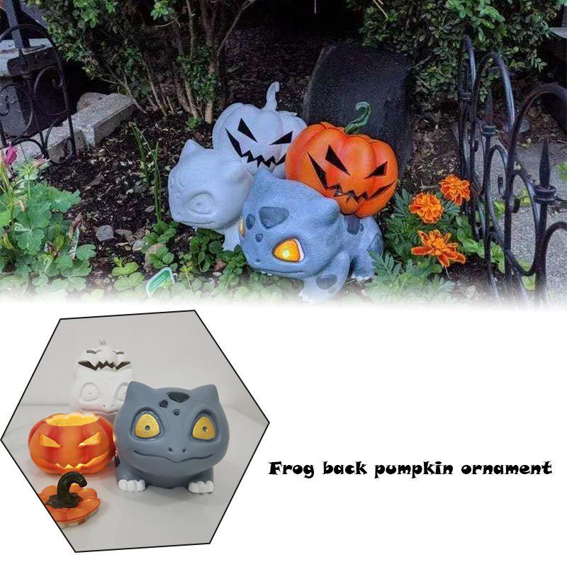 Halloween Resin Pumpkin Ornaments Detachable Bulbasaur Decoration Indoor For