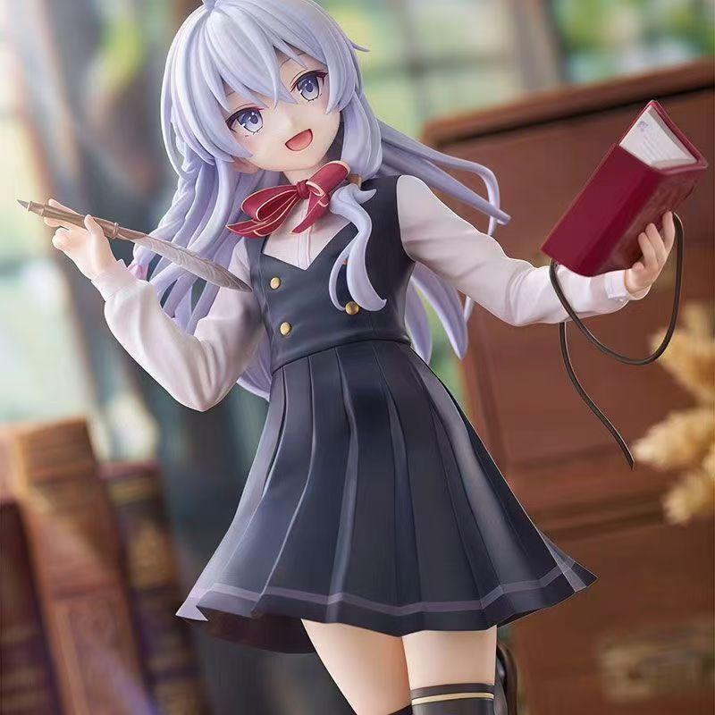 Elaina Neue Gk Figur Die Wandernde Hexe Schuluniform Anime Schönes Mädchen Statue Schreibtischdekoration Geschenk Für Anime-Fans Zubehör