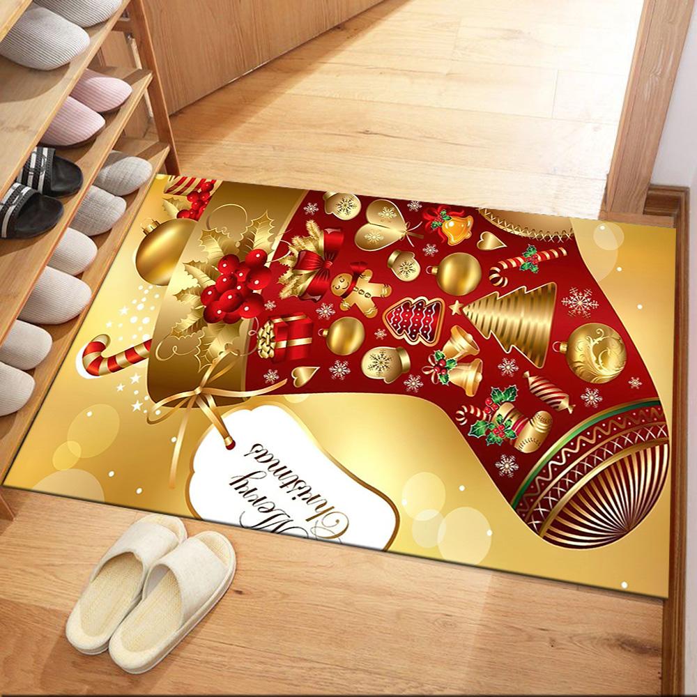 Christmas 266 Carpet Perfect for Entryway Study Room Dormitory Bedrooms Anti-slip Rug Office Home Decor Gift for Festivals