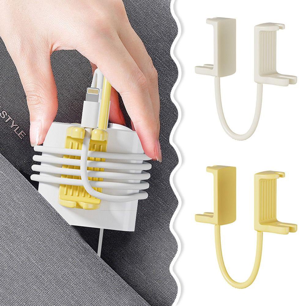 

Reusable Cable Ties Fastening Wire Organizer Portable Harger Line Fixation Clip жовтий