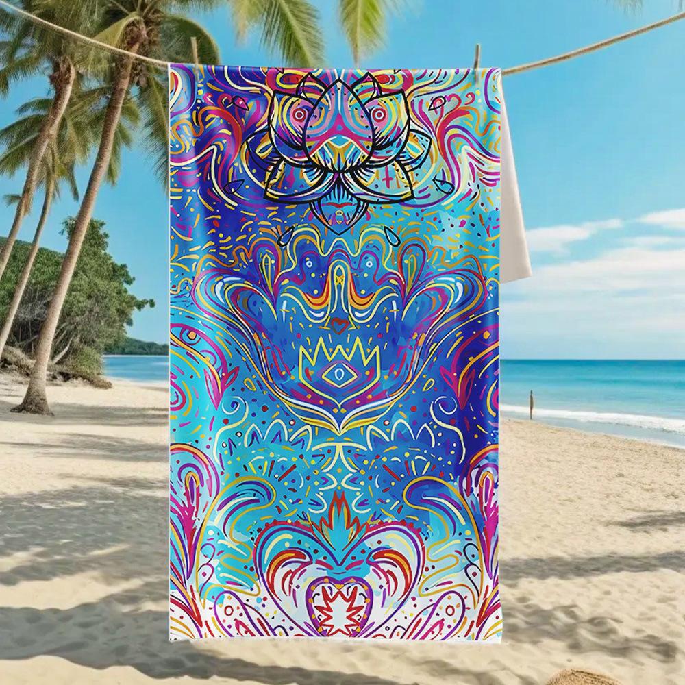 2026 Mermaid Tail Beach Towel Printed Towel Seaside Vacation Absorbent Beach Towel