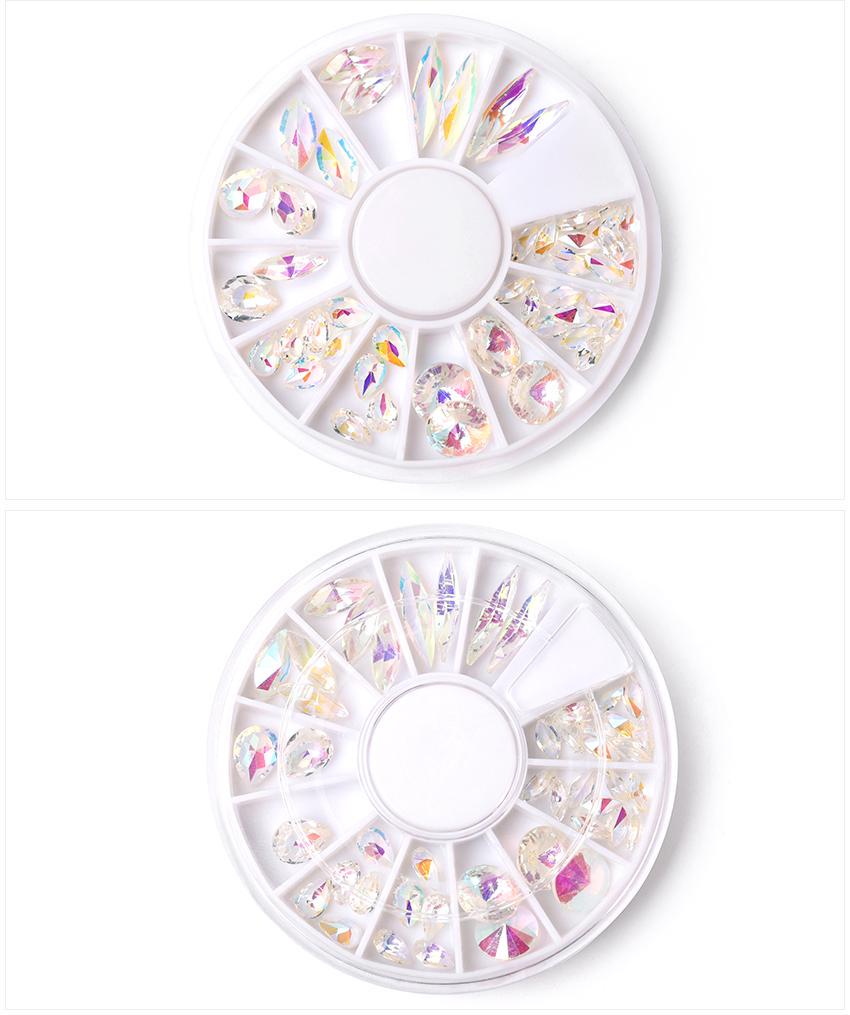 kads AB Base Clear Color Nail Art Rhinestones for Manicure Rhinestone Decor Nail Art Decorations Beauty Accessories Stickers