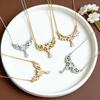 New Style Small Flower-shaped Drop Necklace for Women, V-shaped Neck Chain, Exquisite and High-end Accessory