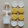 Beautiful Pineapple Pastries Molds Functional Manual Mooncakes Press Embossed Mooncakes Molds for Dessert Enthusiasts