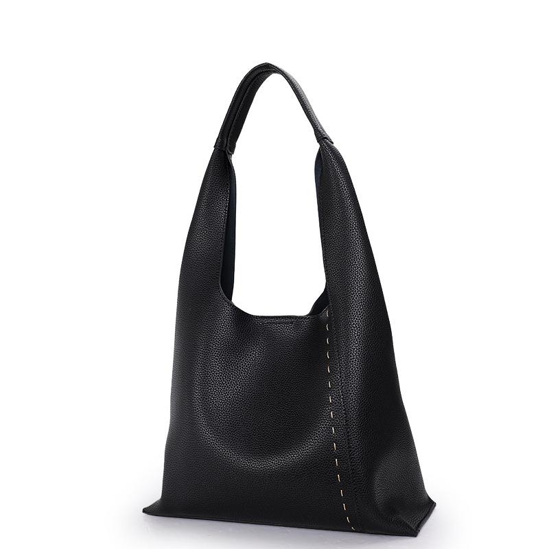 

Ручная кожаная повседневная женская сумка большой вместимости, осень, новая мягкая сумка из коровьей кожи, модная и универсальная сумка для поездок на работу