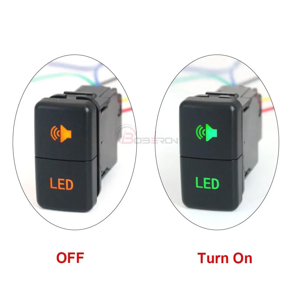 1Pc Car LED Light DRL Power Horn Mirror Heating Garage Door Double Switch For Toyota Land Cruiser Prado 120 FJ CRUISE LC76