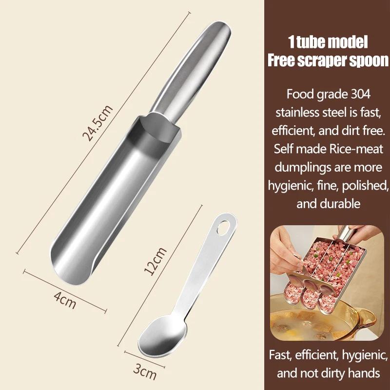 Kitchen 304 Stainless Steel Meatball Maker Tool Squeeze Fish Meatball Beef Meat Ball Round Meatball Tool Kitchen Poultry Tools