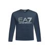 FW22 EA7 Series Logo Print Crew Neck Long Sleeve T-Shirt Men Tops Navy-Blue 6ZPT24-PJM9Z-1554