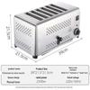 Commercial Toaster Oven: 4-Slice & 6-Slice Bread Maker for Home Use—Perfect for Toasting, Sandwiches, Breakfast, Baking, and Roujiamo