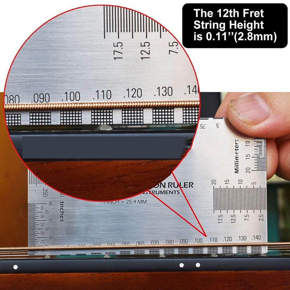 Pip Guitar Maintenance Tool String Gauge Ruler Height Measurement Caliper Measuring Luthier