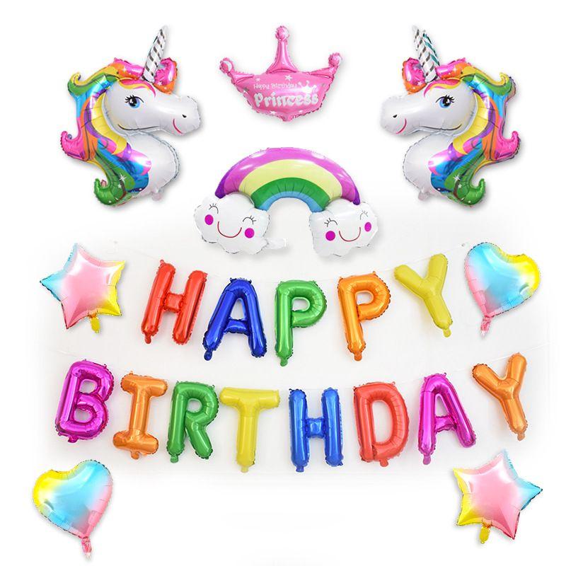 Unicorn Birthday Balloon Set: Decorations for a Child's First Birthday Party