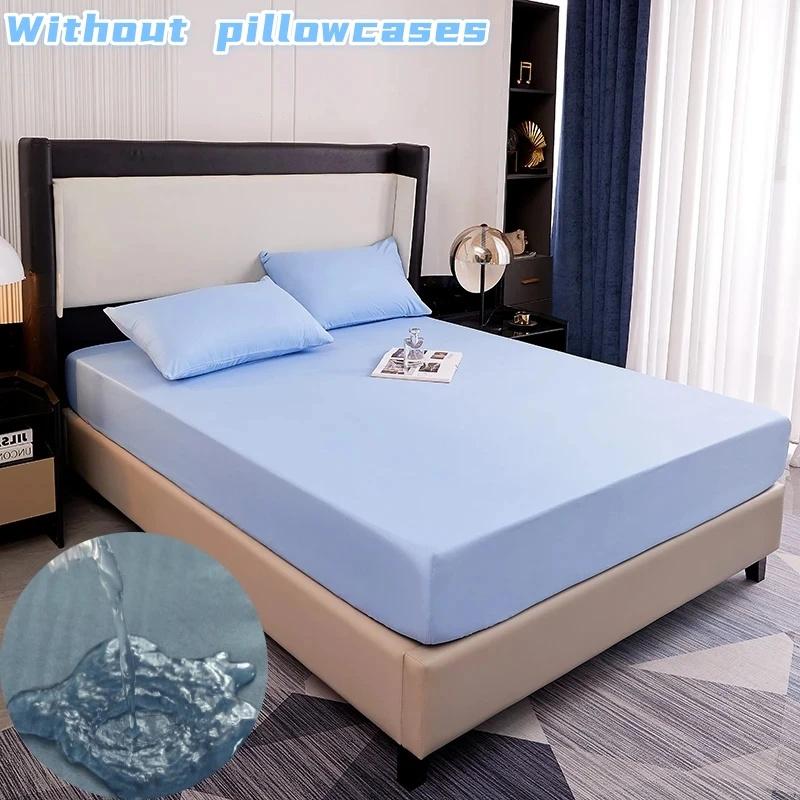 Waterproof Bed Cover Bed Fitted Sheet Home Hotel Bedspread Bedroom Bed Mattress Cover Waterproof Bedding Set Sheet With Elastic Band