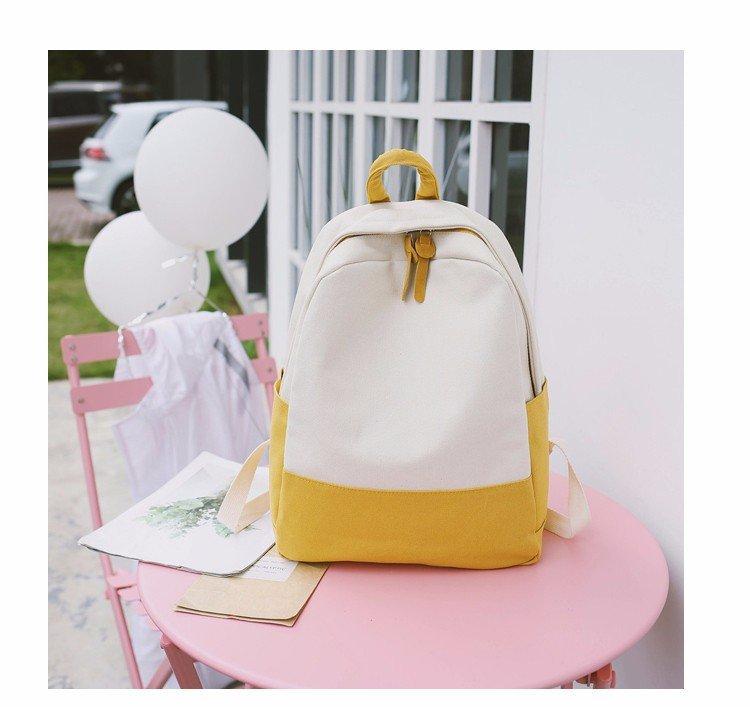 Preppy Style Girls Canvas School Backpack For College Students Schoolbags Teenager Backpacks Book School Bags