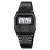 Mens Wristwatches Stainless Steel Sport Retro LED Electronic Waterproof Digital Watch