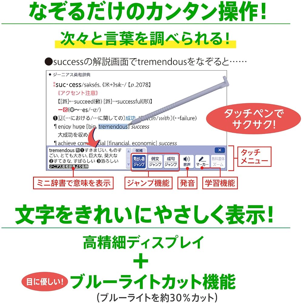[Amazon.co.jp Exclusive] Casio Electronic Dictionary for High School Students, Ex-word XD-SA4200BK, 155 Contents, Black, XD-SAN42BK Special Set (with 