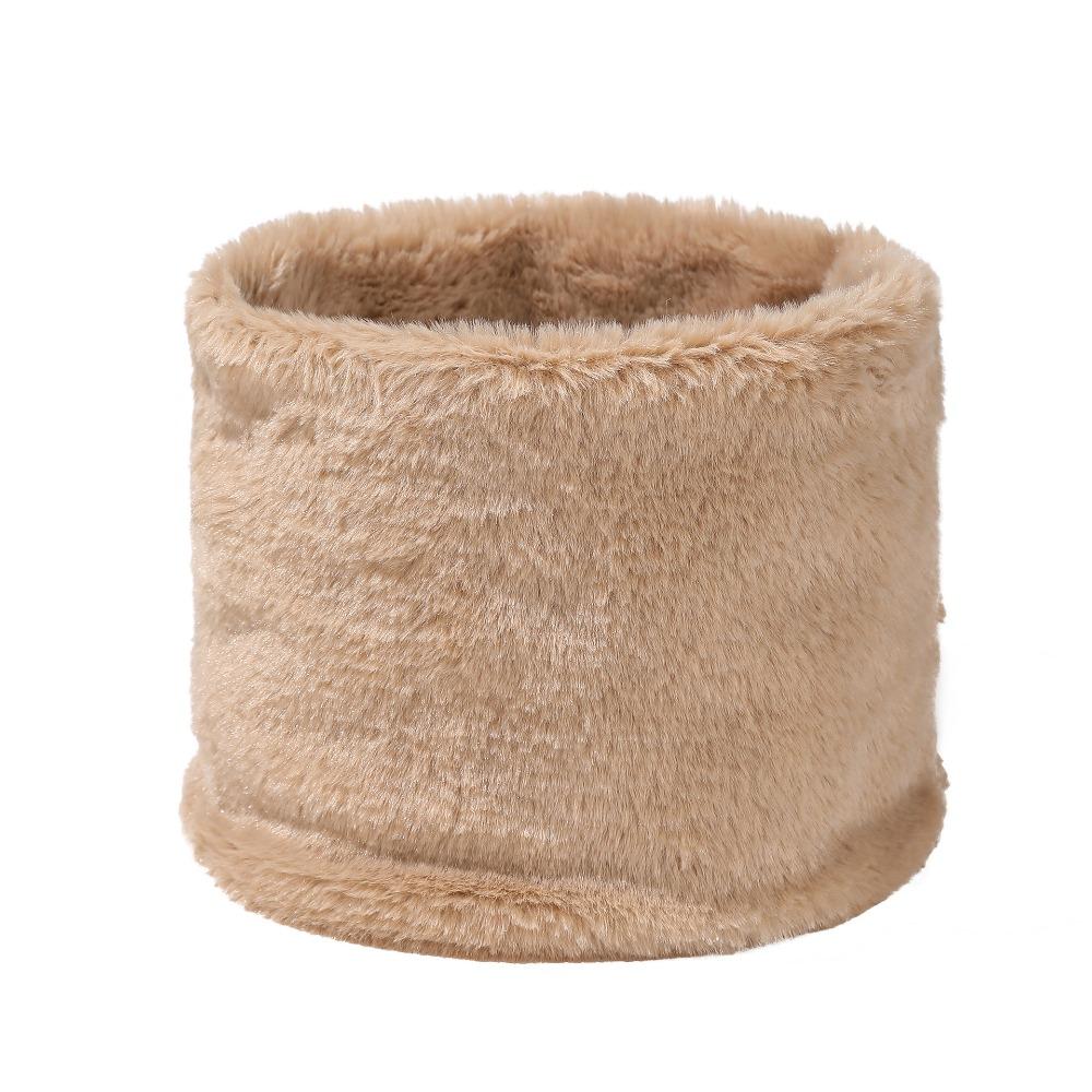 Windproof Circle Warmer Scarf Coldproof Cycling Face Mask Soft Winter Plush Scarf Men Women хаки