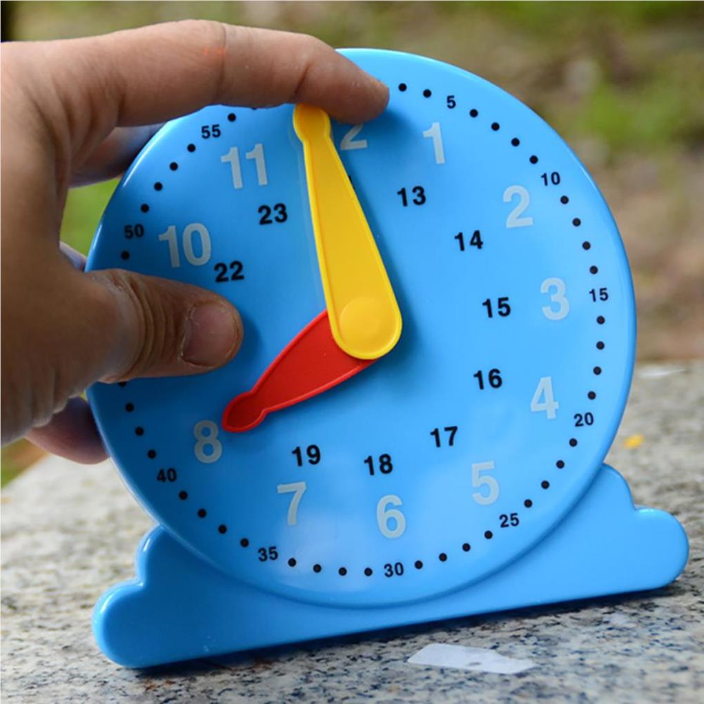 Children Educational Clock Toys Hour Cognition Preschool Teaching Aids Parent-child Learning Clock Model Adjustable Time