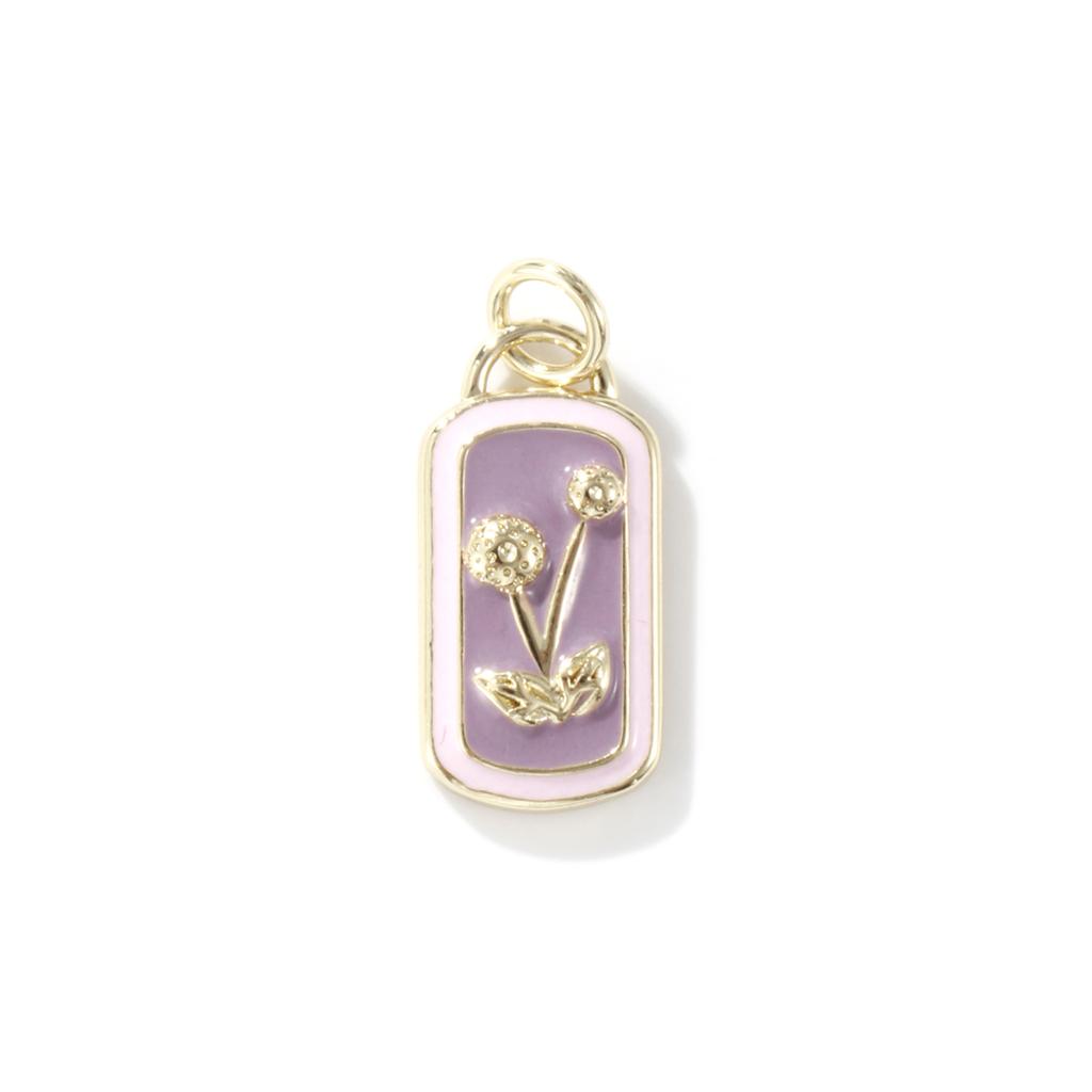1 Piece Brass Charms 18K Real Gold Plated Enamel Heart Butterfly Sun Dandelion Pendants For DIY Necklace Barcelet Jewelry Making