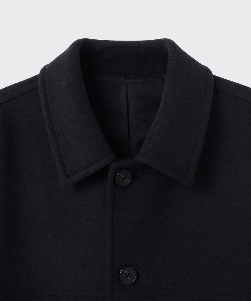 Musinsa Standard Wool Blend Oversized Car Coat [Black]