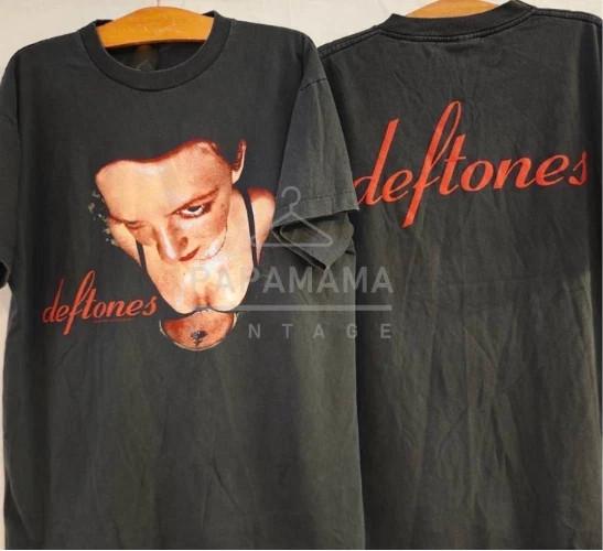 Vintage style Deftones Rock Concert Tour short sleeve 2 side shirt L