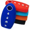 Sillicone Key fob Skin Key Cover Remote Case Protector Shell for Nissan Teana Murano Maxima Pathfinder Rogue Versa 370Z Sentra Altima Smart Remote 4