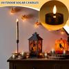 Solar Candles Flameless Fake Candle LED Lights For Outside 4 Pieces Waterproof Outdoor Decor For Halloween Decorations Pathway