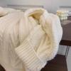Lazy Style Twist Inner Women's New Winter White Sweater Pullover Top