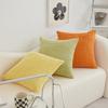 Polyester Short Plush Bedside Pillow Square Cushion Light Luxury High-end Sofa Pillow with Core