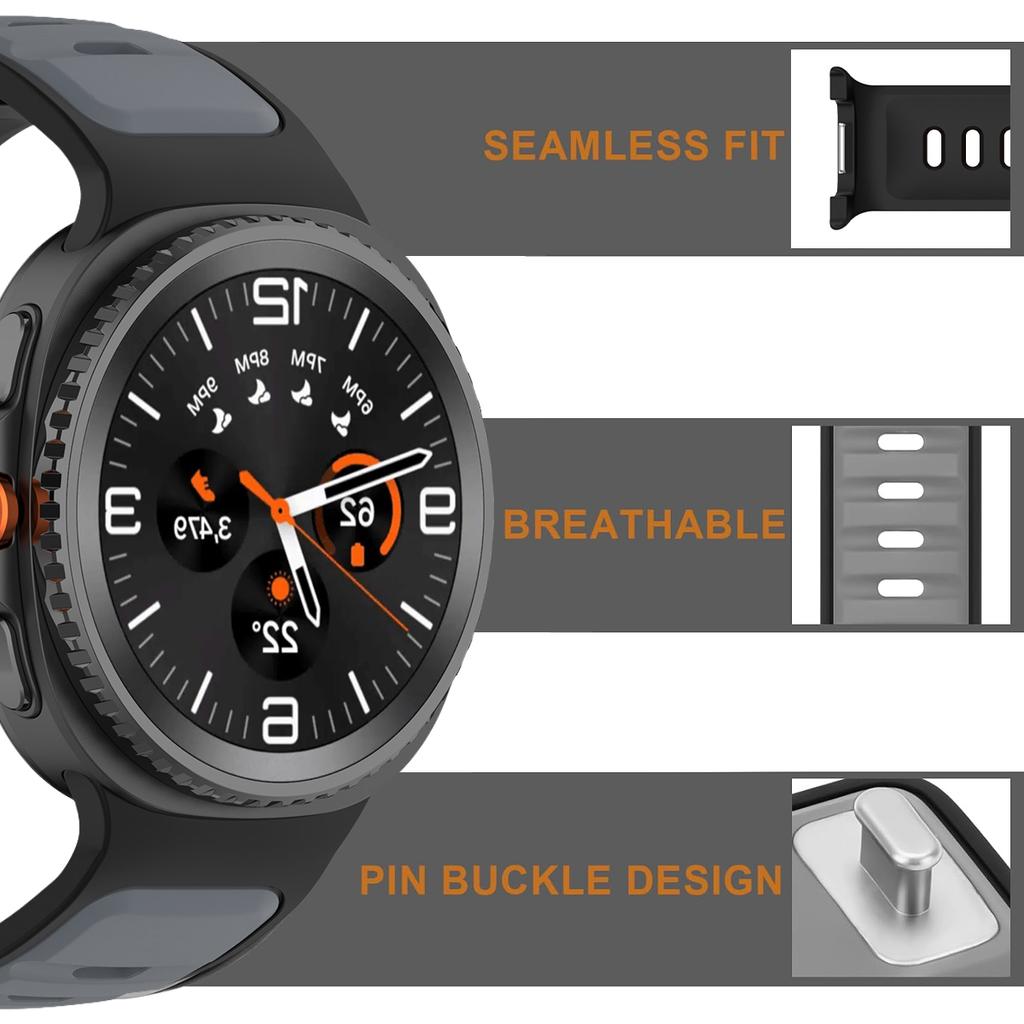 Sports Watch Band For Samsung Galaxy Watch 8 Classic 46mm Silicone Bracelet Watchband For Samsung Watch 8 44mm 40mm Correa Strap