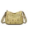 Women's Bag Printed Multi-Layer Shoulder Crossbody Bag Middle-Aged Mother's Bag