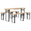 VidaXL Ensemble de tables à bière pliantes 3 pcs bois massif de sapin 363113