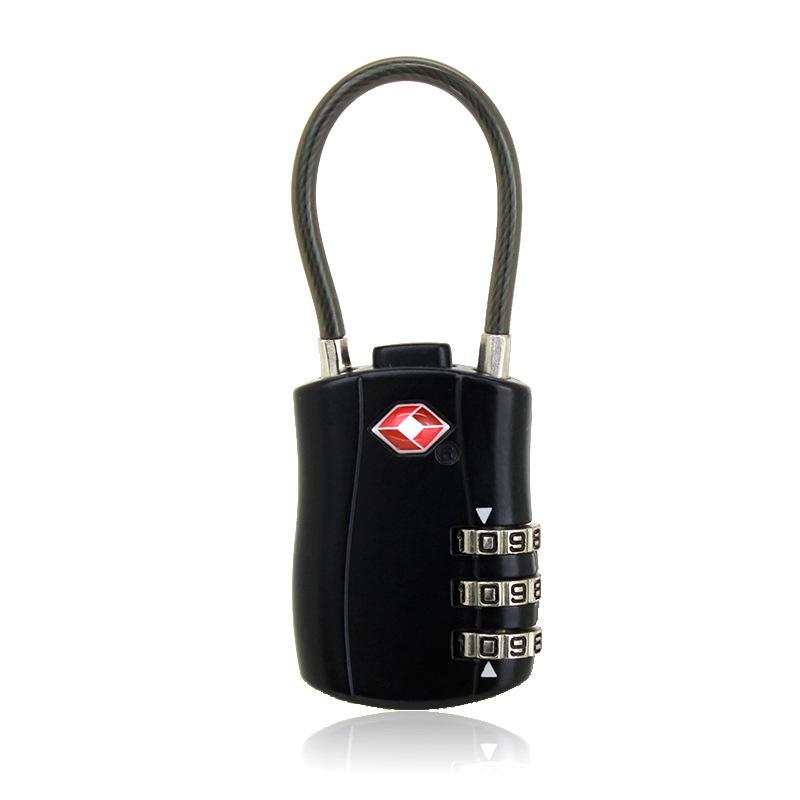 TSA Approved Travel Lock with Soft Steel Cable for Luggage, Backpacks, and Suitcases