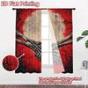 2D FLAT PRINTING 2pcs Curta (Without Rod) Halloween Skeletons Under Moon Popular Window Curtain Fabric Curta Romantic