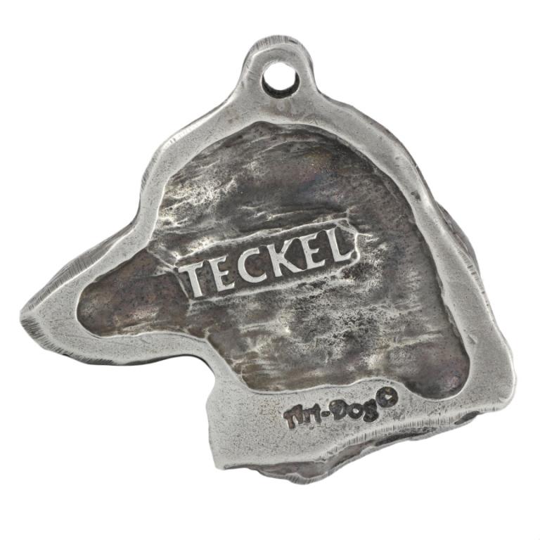 Jamnik - Posrebrzany Brelok Z Psem, Ozdoba Torebki, Zawieszka Do Plecaka Marki Art-Dog