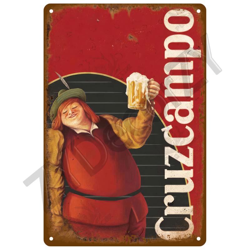 Beer Tin Sign Retro Wall Plaque Art Club Pub Bar Poster Home Decor Metal Sign Wall Decorations Vintage Cafe Mural Plate Brand