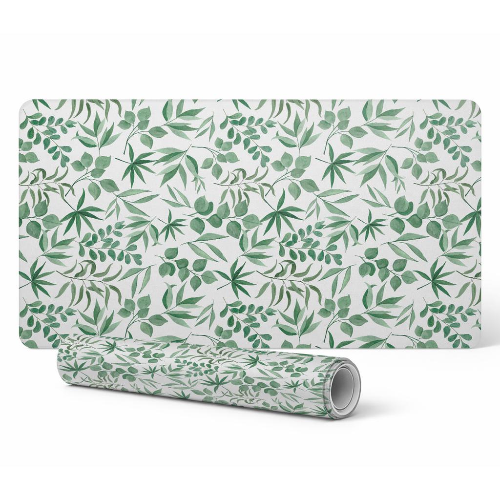 Desk Pad for Keyboard and Accessories Leaf Pattern 100x50 cm