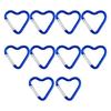 10pcs Heart Shaped Sturdy Aluminum Carabiner Keychains With High Strength Spring for Secure Key Holding Accessory