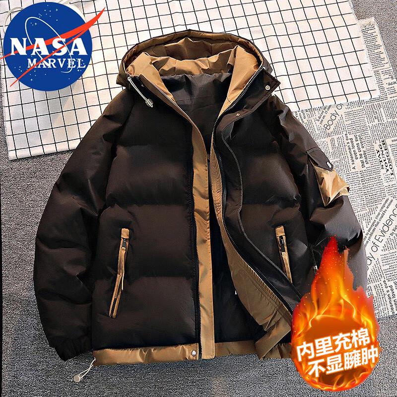 NASA MARVEL Men's Winter Hooded Padded Jacket