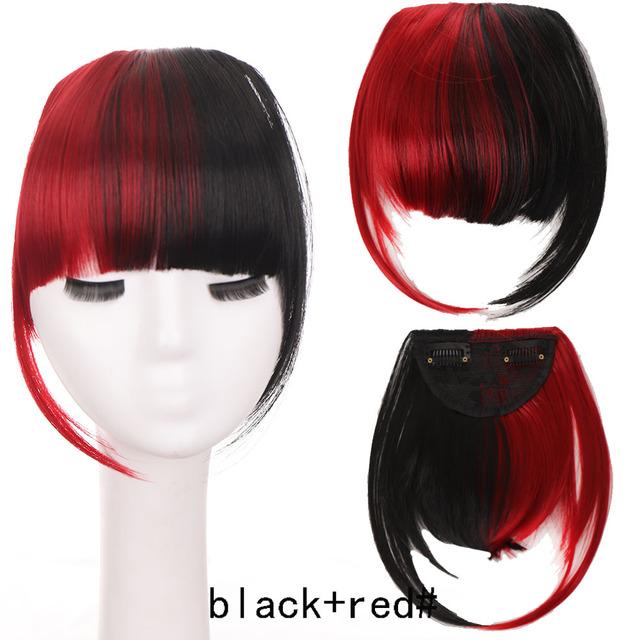 

MSTN Короткие синтетические заколки для волос Челка Наращивание волос Шиньоны для женщин Натуральные короткие искусственные челки Заколки для наращивания волос 15cm