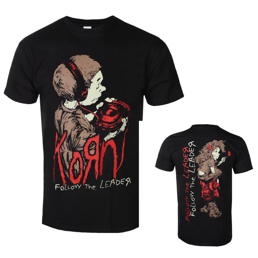 Top Korn Graphic Cotton Band Tshirt Unisex Summer Short Sleeve Fashion Brand Tee Luxury Casual Vintage Tees